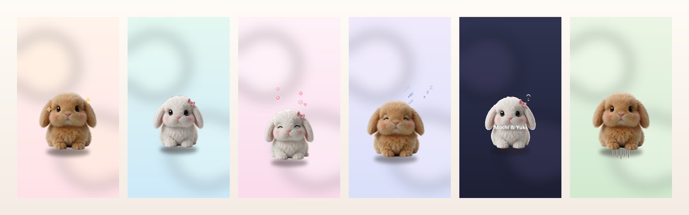 六张含糯团雪团的手机壁纸